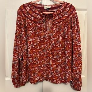 Universal Thread Red Floral Blouse